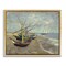 Stupell Industries Classic Fishing Boats on Beach Framed Floater Canvas Wall Art Design by one1000paintings